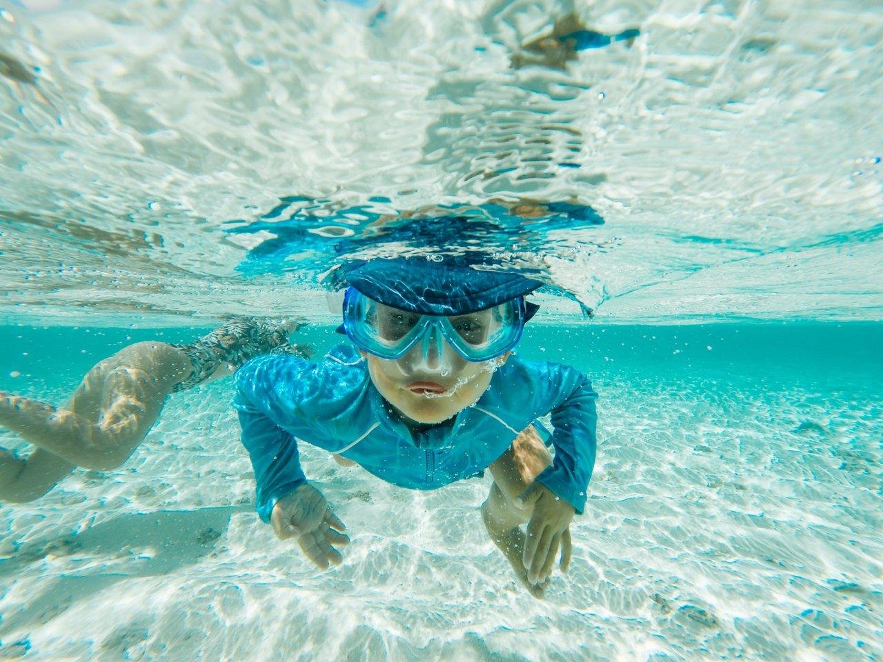 Pristine beach on a private Seychelles island at golden hour
