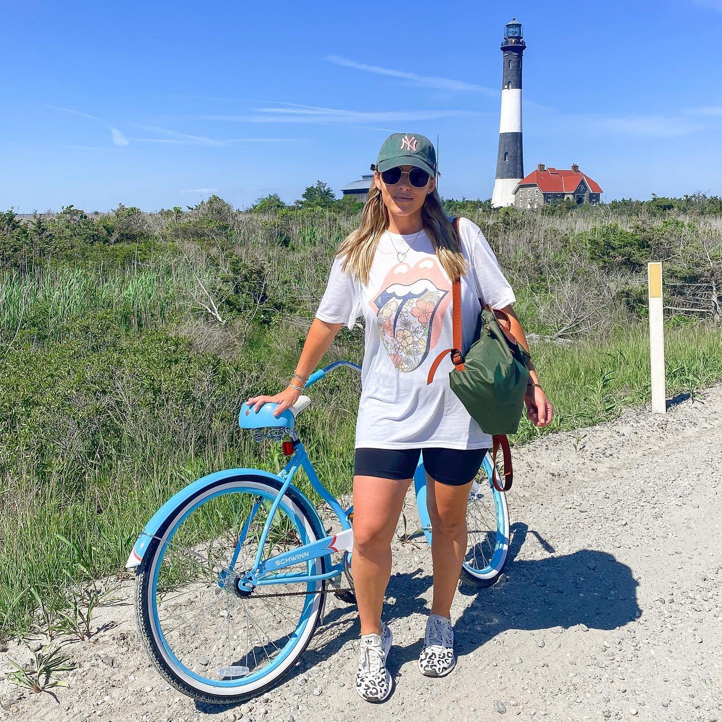 Such a fun day yesterday biking to Fire Island & climbing the lighthouse. The views are breathtaking! Woke up with another crazy headache bc it’s supposed to rain later 😟. What are your plans this weekend? Take 10% off my tee sweetsparklebygg with ASHLEYJENNA10.
.
 SHOP: http://liketk.it/3gitN liketoknow.it #liketkit #LTKshoecrush #LTKstyletip #LTKunder50 #longisland #mdw #memorialdayweekend #summer #biking #fireisland #fireislanslighthouse #goodtimes #fun #adventures
