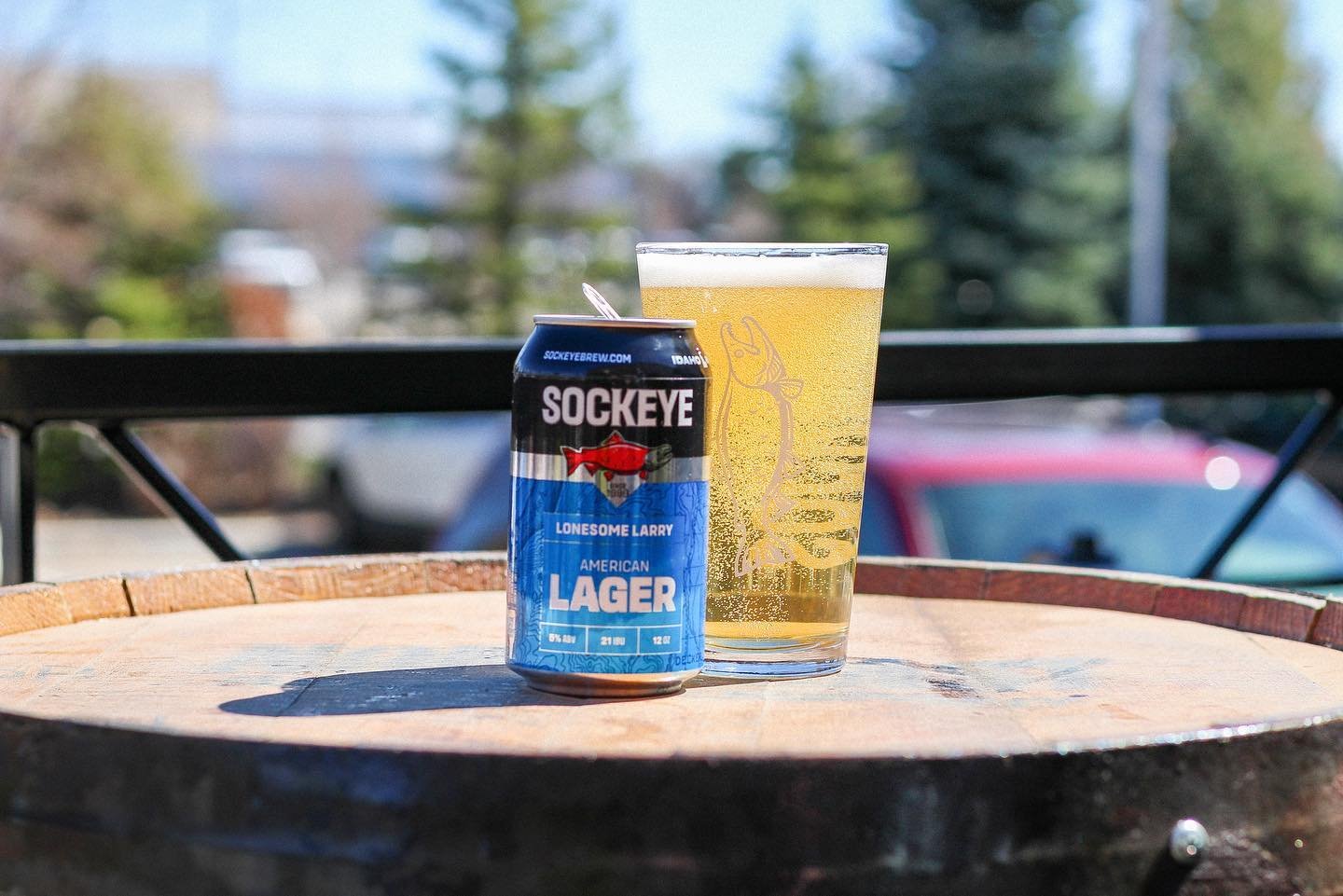 Photo by user sockeyebrew, caption reads Feels like #lagerseason 😎 🍻 ☀️