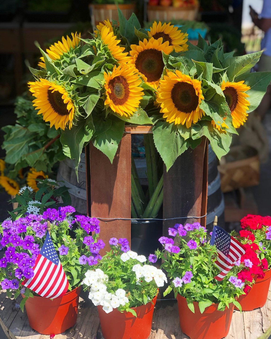Wishing everyone a happy and healthy 4th of July! Come see us for farm fresh produce, Long Island Corn, sunflowers, local seafood and fresh baked pies 🇺🇸