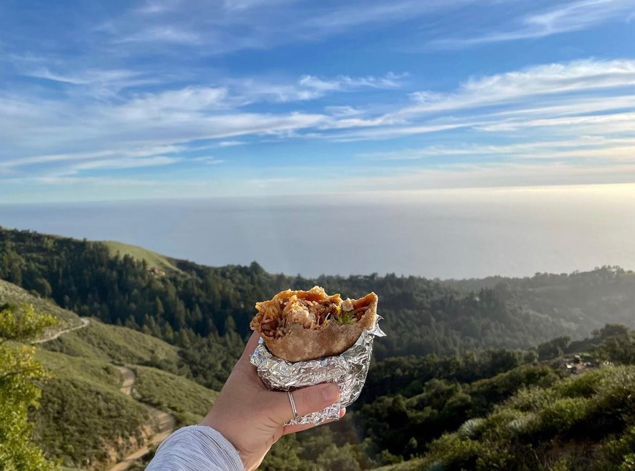 Photo by user bigsurriverinn, caption reads This is how you Sunday...

burritos_with_a_view knows the very best way to spend the day is just like this!

Thank you for the love and for supporting us. Cheers to many more days with epic views and a burrito in hand.

#BurritoWithAView #BurroBuddies #BigSur #SundayFunday 📸: burritos_with_a_view