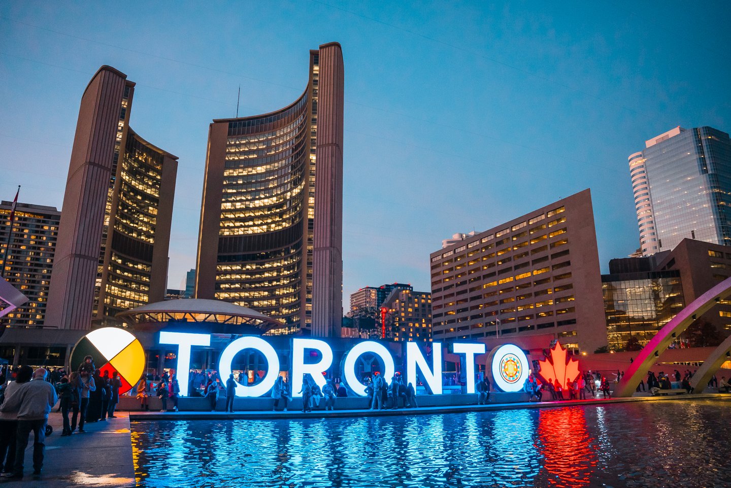 Toronto sign at night