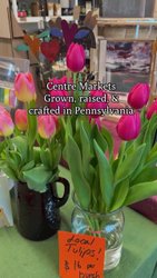 Photo by happyvalleypa, caption reads: Check out Centre Markets in Pine Grove Mills, PA. Everything they sell is producer-only — grown, raised, and crafted by the people right here in our community. 

Every purchase helps strengthen Happy Valley’s local food network and keeps small farms growing strong. 🐄 

#nationalagweek #happyvalleypa #pinegrovemills #supportlocal