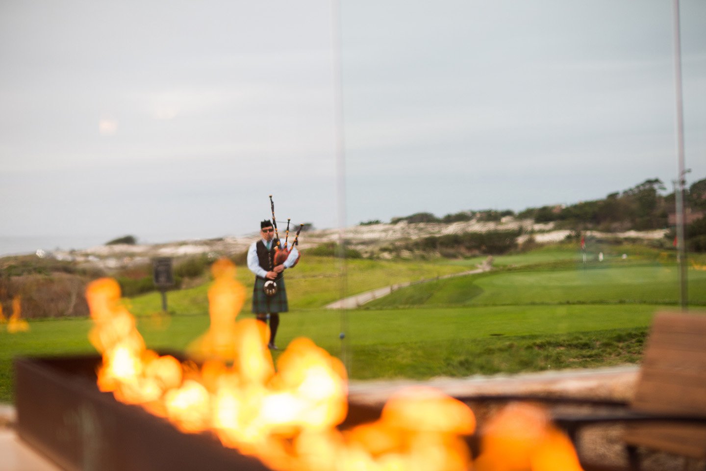 Photo by user pebblebeachresorts, caption reads A Friday by the fire pits 

#mypebblebeach #spanishbay #thelinksatspanishbay #theinnatspanishbay #spanishbayinn #beautifulhotels #besthotel #centralcoast #dreamvacation #explorecalifornia #instapassport #instatravel #luxuryresort #monterey #resortlife #resortstyle #roadtrip #seemonterey #travelcalifornia #travelgram #travelmore #travelphotography #visitca #visitcalifornia #westcoast #welltraveled #bagpiper #bagpipes